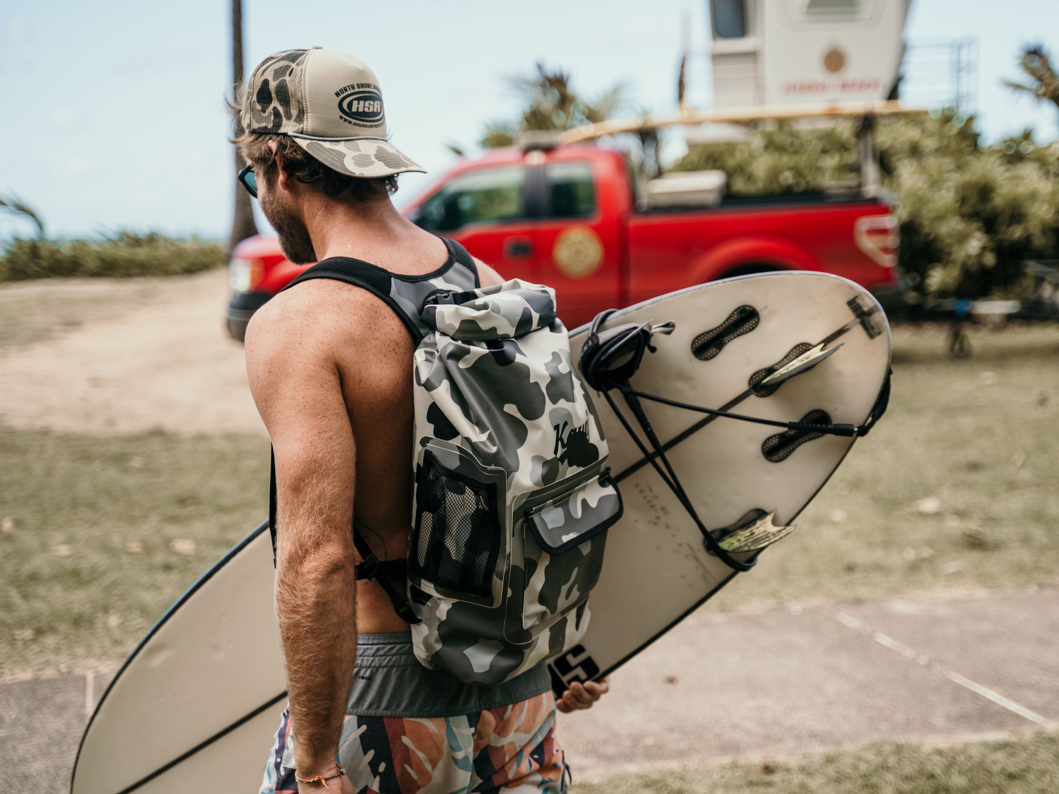 Quintessential Surf Companion: Kauai Surf Co. Waterproof Backpack