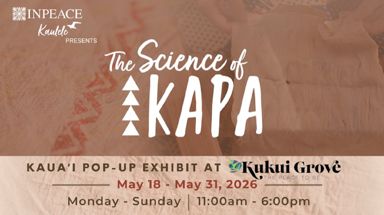 The Science of Kapa Pop-Up Exhibit Opens at Kukui Grove