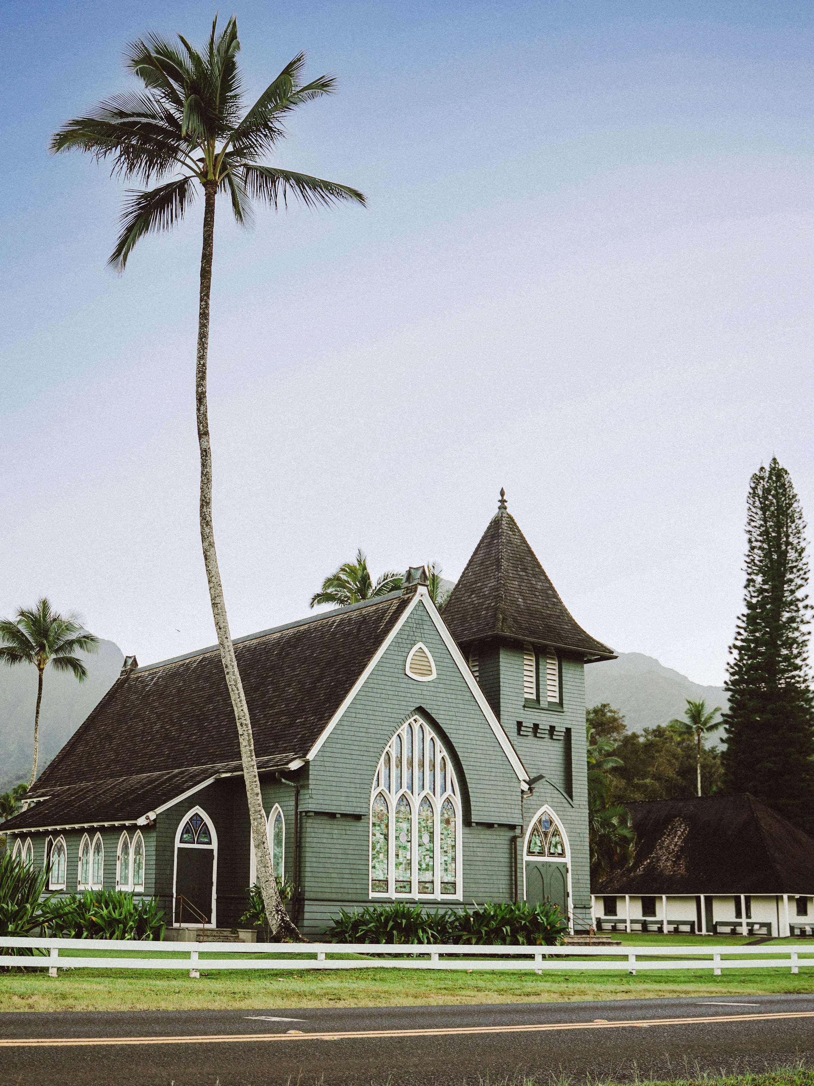 Kauai Digital Photo - Green Church of Hanalei