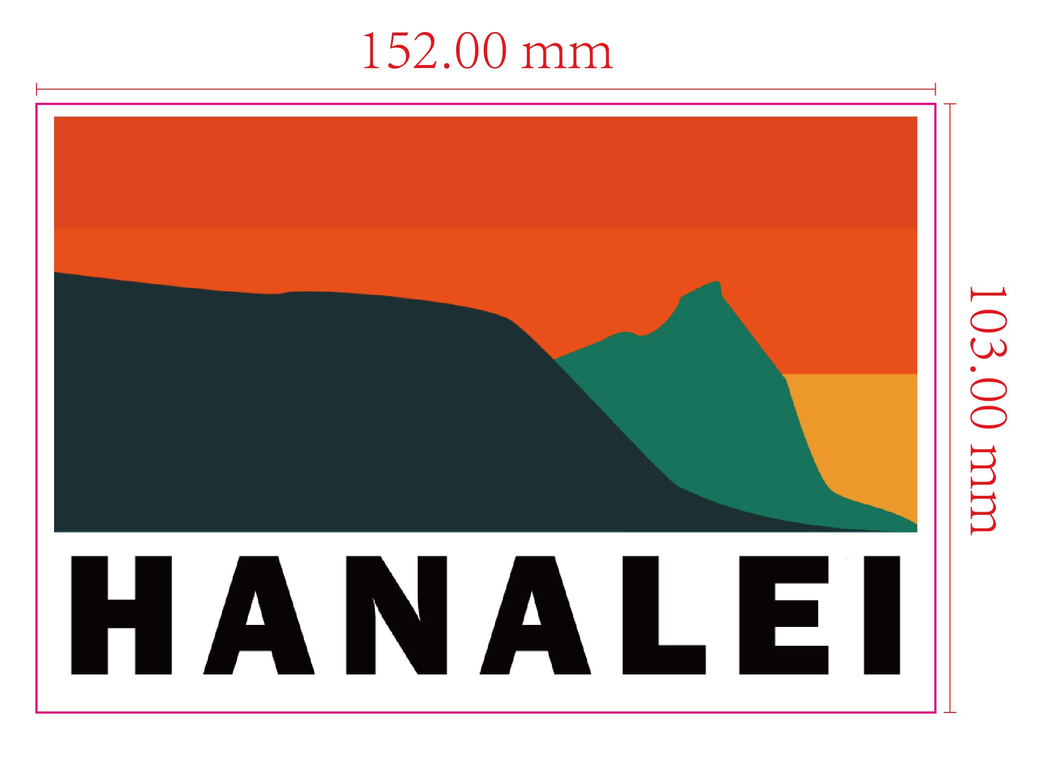 Hanalei Sticker