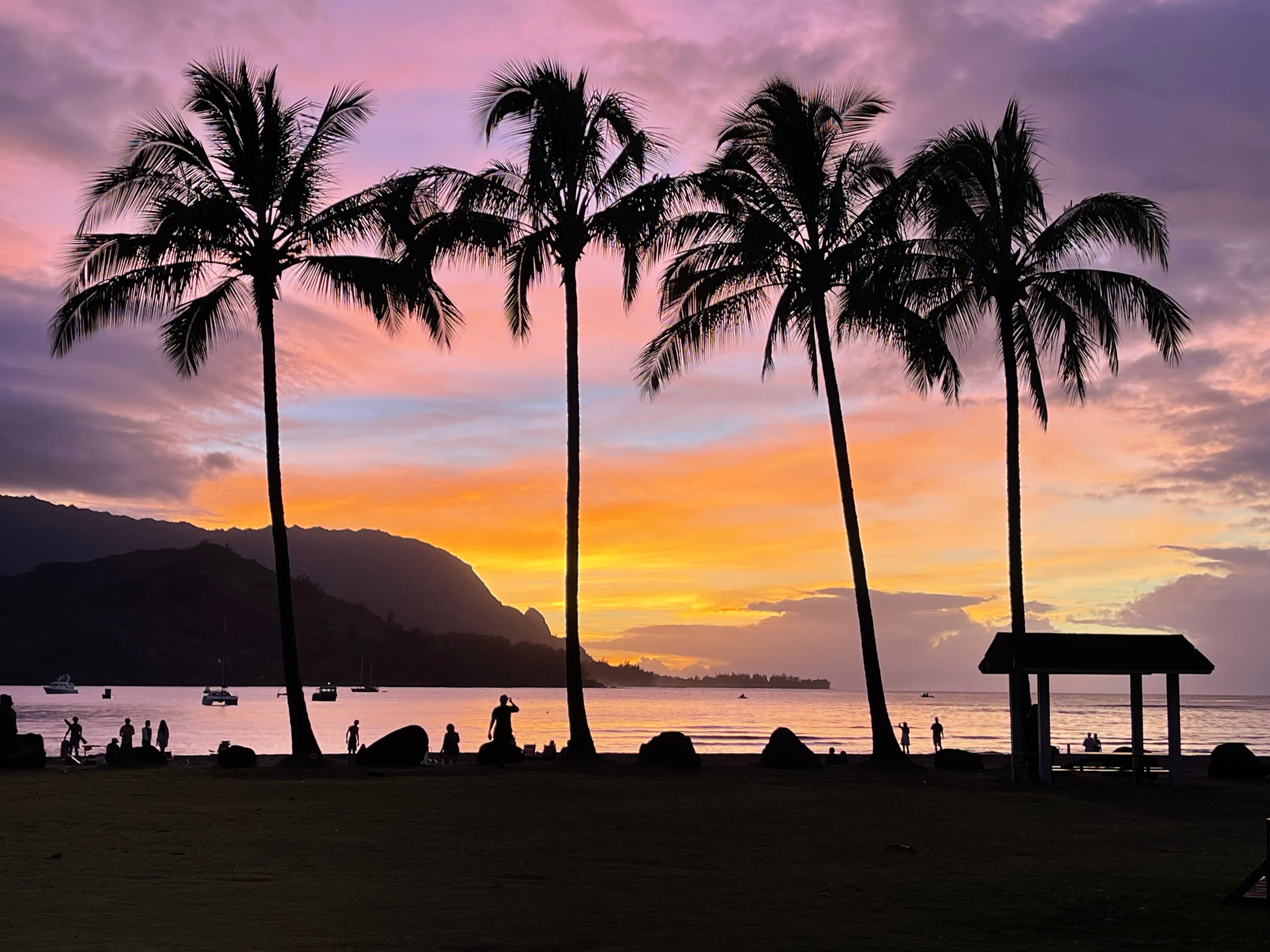 Kauai Digital Photo - Hanalei Sunset